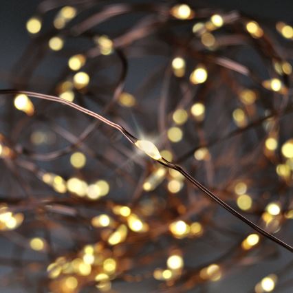 Brilagi - LED Vianočná reťaz 100xLED/3xAA 10m teplá biela