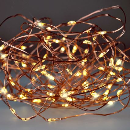 BRILAGI - LED Vianočný reťaz 100xLED/3xAA 10m teplá biela
