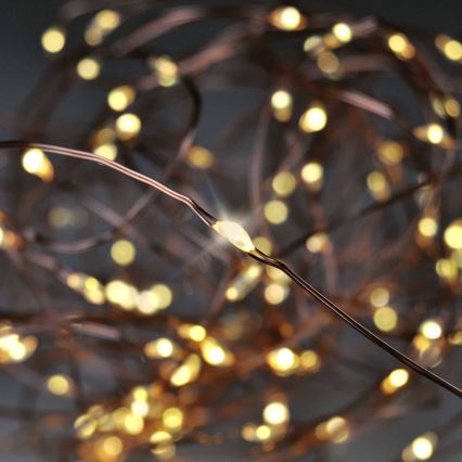 BRILAGI - LED Vianočný reťaz 100xLED/3xAA 10m teplá biela