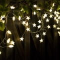BRILAGI - LED vianočný reťaz 40xLED/3xAA 1,8m teplá biela hviezdy