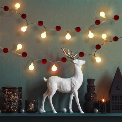 Brilagi - LED vianočný reťazec 20xLED/2xAA 1,8m teplá biela