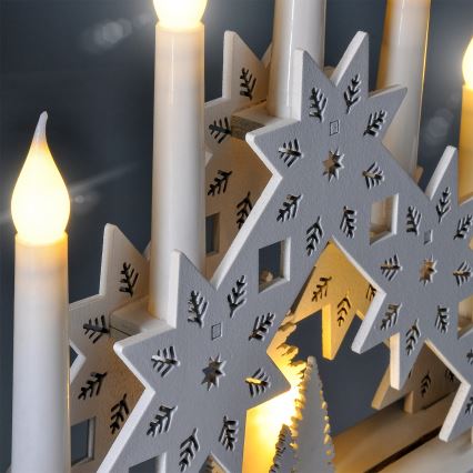 BRILAGI - LED Vianočný svietnik 5xLED/2xAA biela
