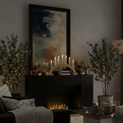 Brilagi - LED Vianočný svietnik 7xLED/2xAA 28x45 cm