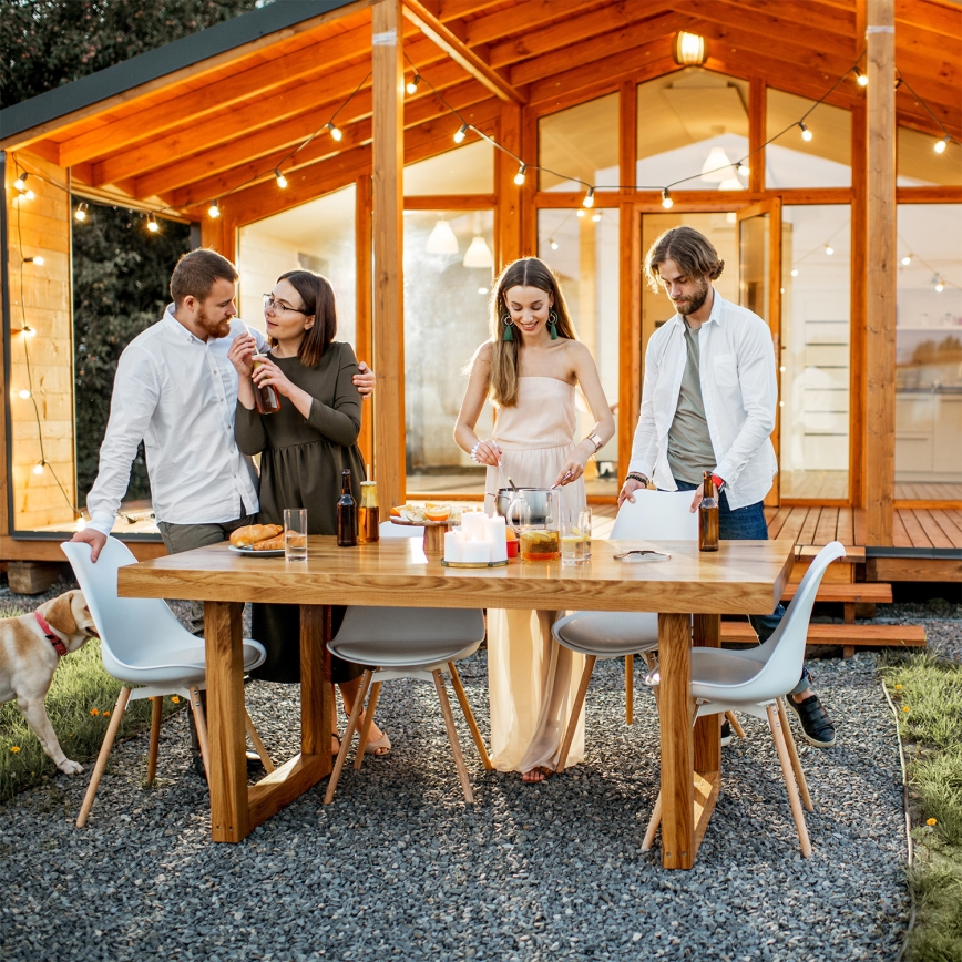 Brilagi - LED vonkajšia dekoratívna svetelná reťaz GIRLANDA 25xE12/0,8W/230V 20m zelená IP44 teplá biela