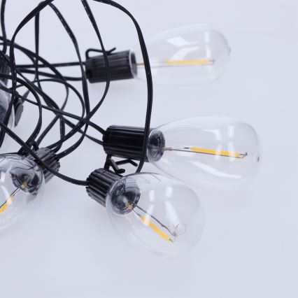 Brilagi - LED vonkajší dekoračný svetelný reťazec 10×LED/3×AA 3,2 m IP44 teplá biela