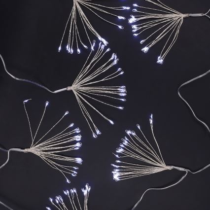 Brilagi - LED vonkajší svetelný reťaz 150 LED, 5 m, IP44, studená biela, efekt ohňostroja