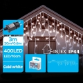 BRILAGI - LED Vonkajší vianočný reťaz 400xLED/8 funkcií 23x0,6m IP44 studená biela