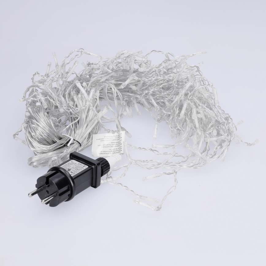 Brilagi - LED Vonkajší vianočný reťaz 200xLED/8 funkcií 13m IP44 studená biela rampúchy