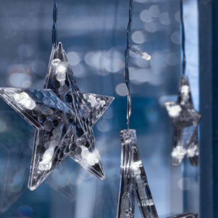 Brilagi - LED Vonkajší  záves 123xLED/3xAA/USB 3m IP44 studená biela