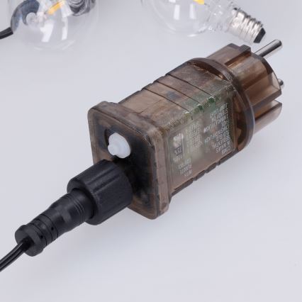 Brilagi - LED vonkajšia dekoračná svetelná reťaz GIRLANDA 25xE12/0,6W/230V 20m čierna IP44 teplá biela + diaľkové ovládanie