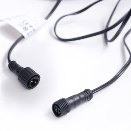 Brilagi - LED vonkajšia dekoračná girlanda GIRLANDA 18xE12/0,6W/230V 13m čierna IP44 teplá biela