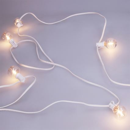 Brilagi - LED vonkajší dekoratívny reťazec GIRLANDA 25xE12/0,8W/230V 20m biela IP44 teplá biela