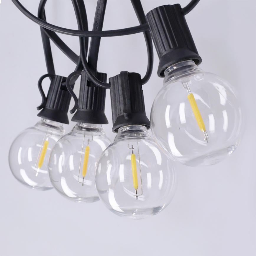 Brilagi - LED vonkajší dekoratívny svetelný reťazec GIRLANDA 25xE12/0,36W/24V 20m čierna IP44 teplá biela