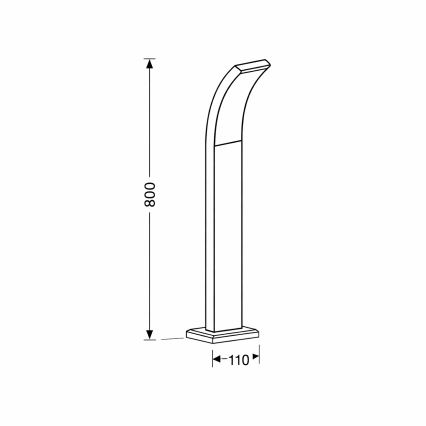 Brilagi - LED Vonkajšia lampa ARCELO LED/9W/230V 50 cm IP44
