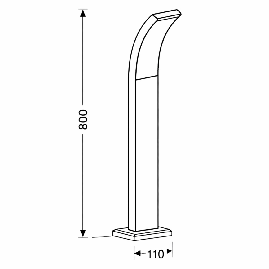 Brilagi - LED Vonkajšia lampa ARCELO LED/9W/230V 80 cm IP44