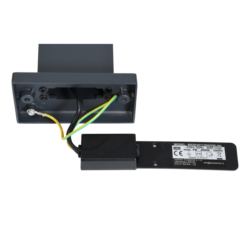 Brilagi - LED Vonkajšia lampa so senzorom ARCELO LED/9W/230V 50 cm IP44