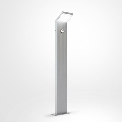 Brilagi - LED vonkajšia lampa so senzorom RIANO LED/8W/230V strieborná IP65 80 cm
