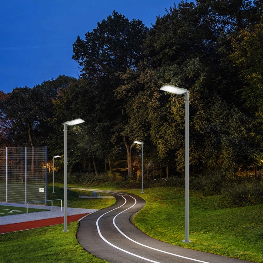 Brilagi - LED vonkajšia uličná lampa so stĺpom 3 m a kĺbom URBANLIGHT LED/200W/230V sivá IP65