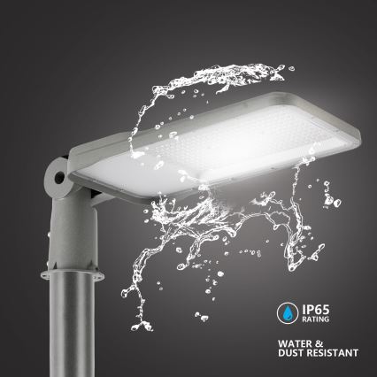 Brilagi - LED vonkajšia uličná lampa so stĺpom 3 m a kĺbom URBANLIGHT LED/200W/230V sivá IP65