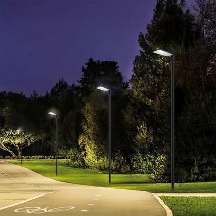 Brilagi - LED vonkajšia pouličná lampa so stĺpom a kĺbom 4 m URBANLIGHT LED/200W/230V čierna IP65