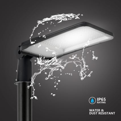 Brilagi - LED vonkajšia pouličná lampa so stĺpom a kĺbom 4 m URBANLIGHT LED/200W/230V čierna IP65