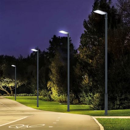 Brilagi - LED vonkajšie pouličné svietidlo so stĺpom a kĺbom 5 m URBANLIGHT LED/200W/230V antracit IP65