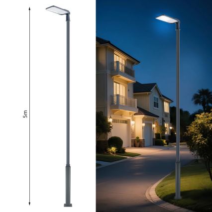Brilagi - LED vonkajšie pouličné svietidlo so stĺpom a kĺbom 5 m URBANLIGHT LED/200W/230V antracit IP65