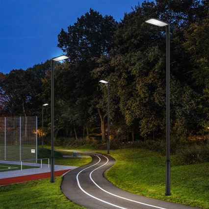 Brilagi - LED vonkajšia pouličná lampa so stĺpom a kĺbom 5 m URBANLIGHT LED/200W/230V čierna IP65