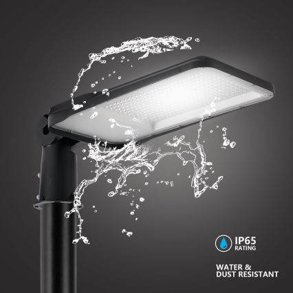 Brilagi - LED vonkajšia pouličná lampa so stĺpom a kĺbom 5 m URBANLIGHT LED/200W/230V čierna IP65