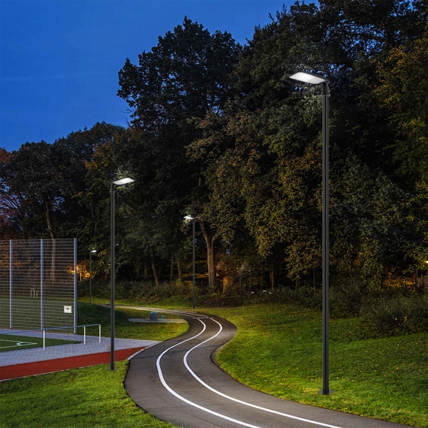 Brilagi - LED vonkajšie pouličné svietidlo so stĺpom a kĺbom 4 m URBANLIGHT LED/100W/230V čierne IP65