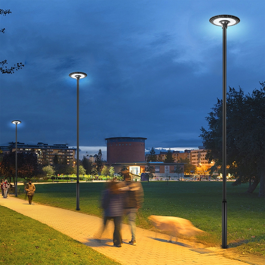 Brilagi - LED vonkajšie uličné svietidlo so stĺpom 5 m URBANSPARK LED/120W/230V čierne IP65