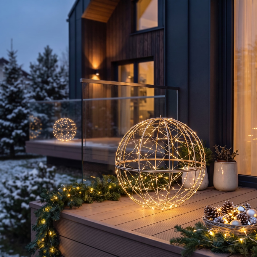 BRILAGI - LED vonkajšia vianočná dekorácia LED/1,3 W/230 V IP44, priemer 40 cm, guľa