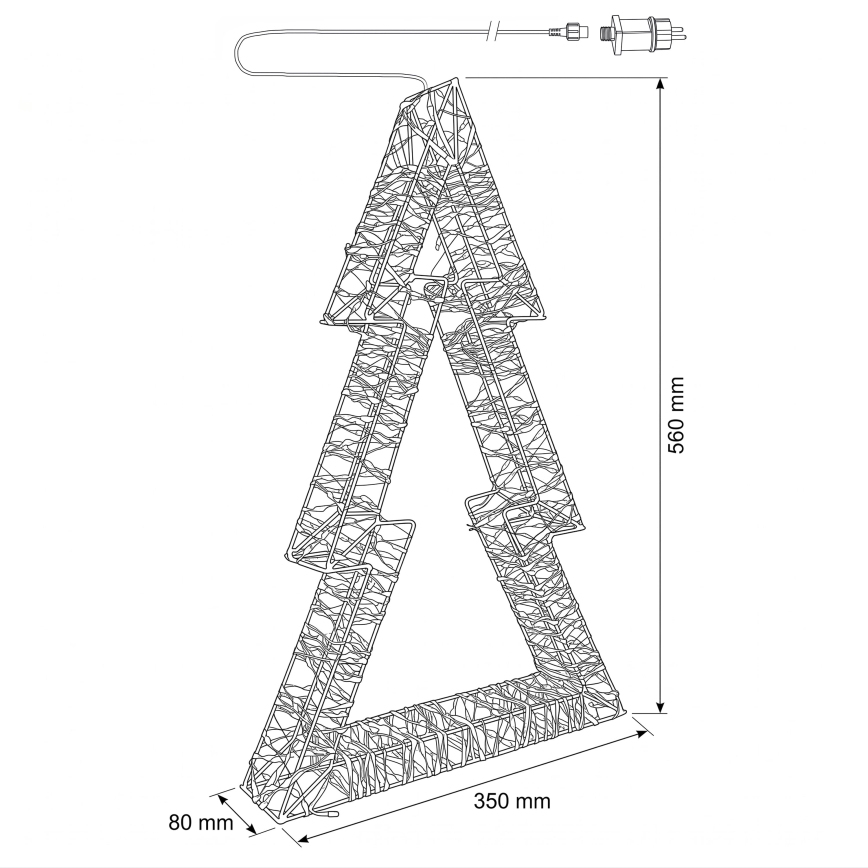 BRILAGI - LED Vonkajšia vianočná dekorácia LED/3,3W/230V IP44 stromček