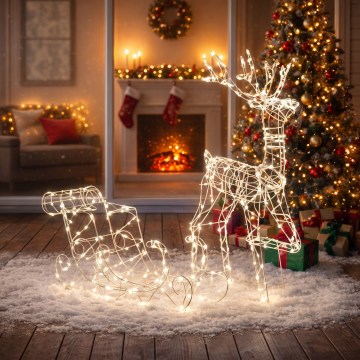 BRILAGI - LED Vonkajšia vianočná dekorácia LED/3,6W/8 funkcií IP44 100 cm teplá biela