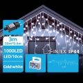 BRILAGI - LED vonkajšia vianočná reťaz 1000xLED/9W/8 funkcií 53x0,6m IP44 studená biela