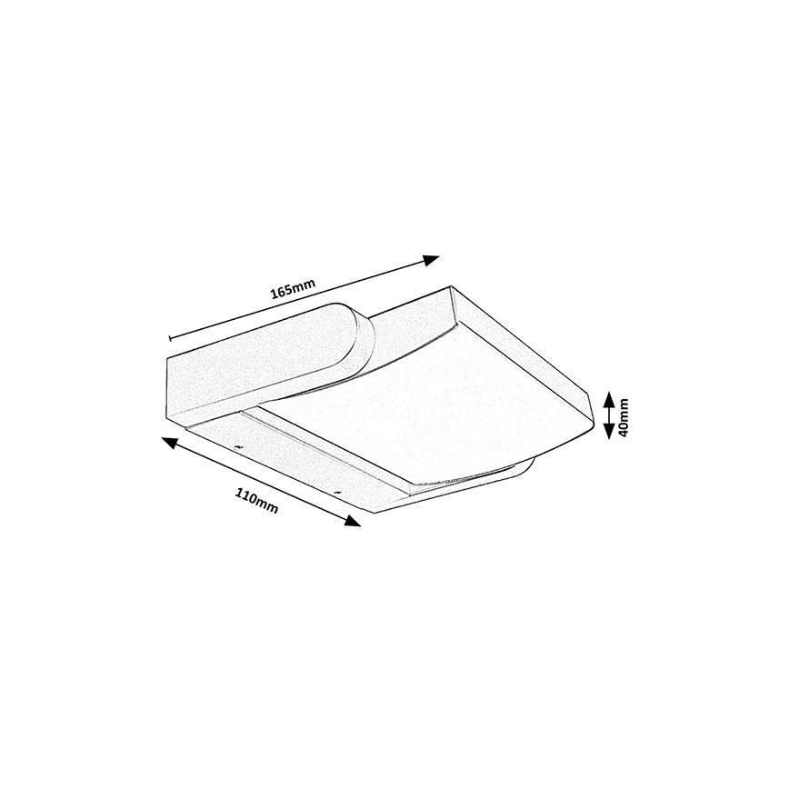 Brilagi - LED Vonkajšie nástenné svietidlo ANKLE LED/18W/230V 3000K IP65 antracit