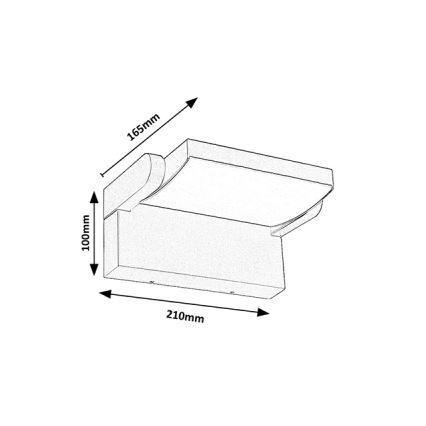 Brilagi - LED Vonkajšie nástenné svietidlo ANKLE LED/18W/230V 4000K IP65 antracit