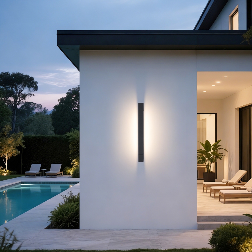 Brilagi - vonkajšie nástenné LED svietidlo AQUA LINE LED/12W/230V 45 cm IP44 antracit CRI 90