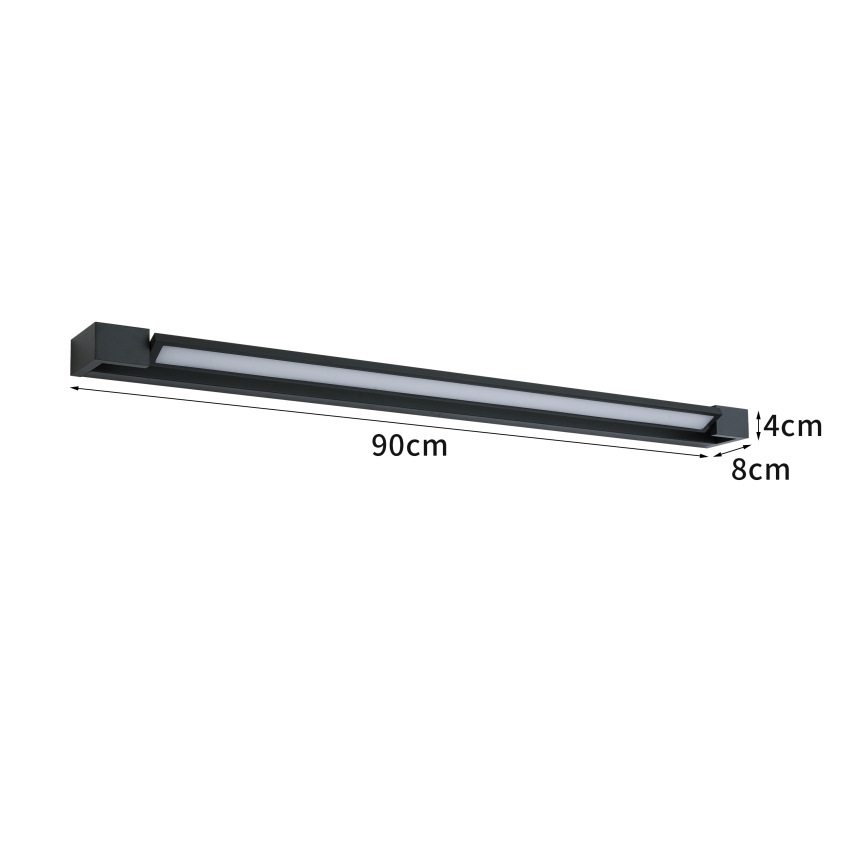 BRILAGI - LED Vonkajšie nástenné svietidlo AQUA LINE LED/24W/230V 90 cm IP44 čierna CRI 90