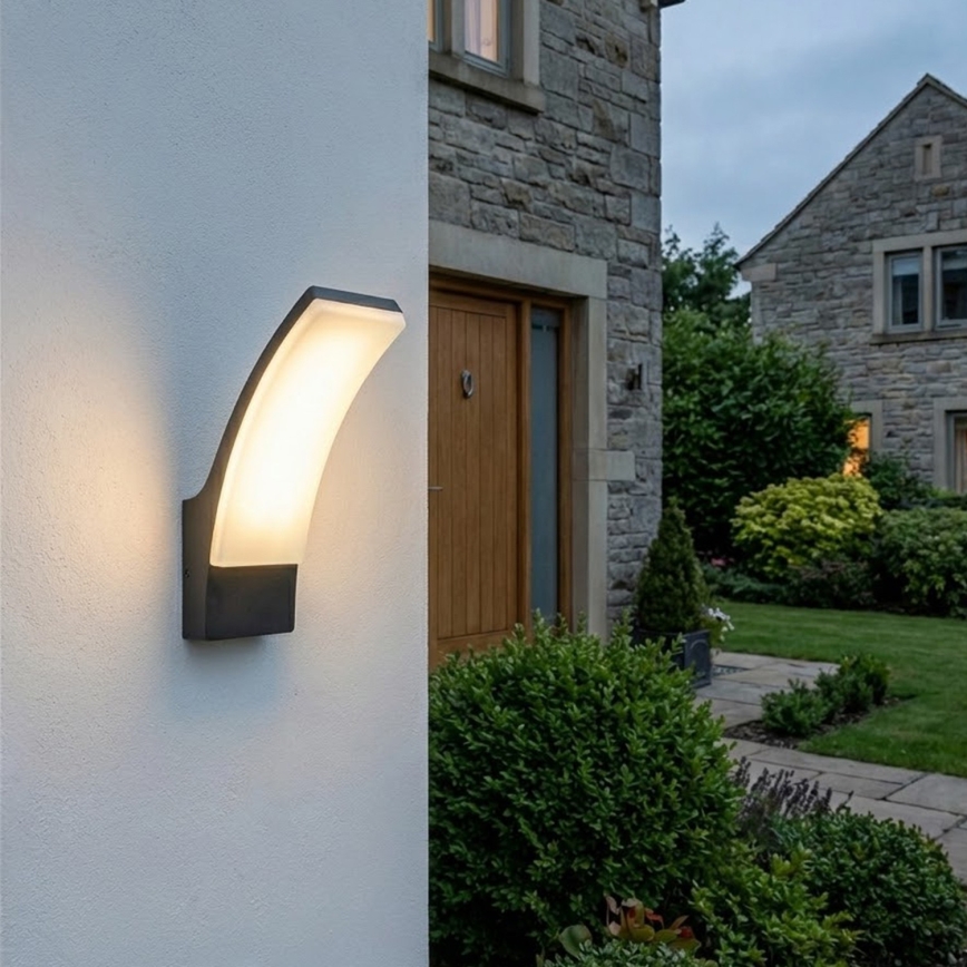 BRILAGI - LED Vonkajšie nástenné svietidlo ARCELO LED/12W/230V IP65 čierna