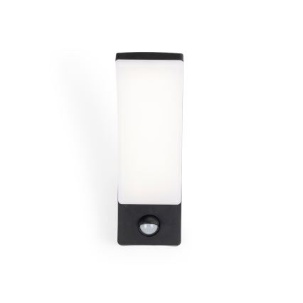 BRILAGI - LED Vonkajšie nástenné svietidlo so senzorom pohybu a súmraku ARCELO LED/12W/230V IP65 čierna