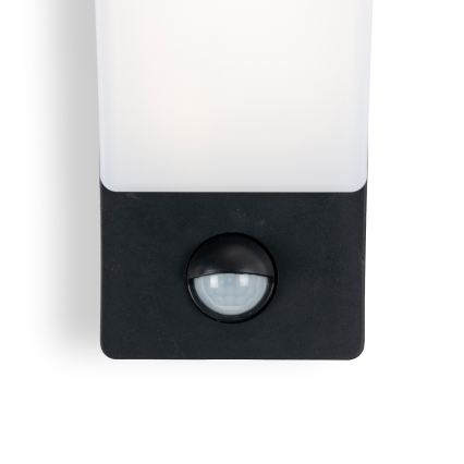 BRILAGI - LED Vonkajšie nástenné svietidlo so senzorom pohybu a súmraku ARCELO LED/12W/230V IP65 čierna