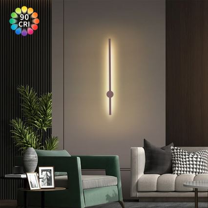 Brilagi - LED vonkajšie nástenné svietidlo AURA LED/12W/230V 3000K IP54 65 cm hnedé CRI 90