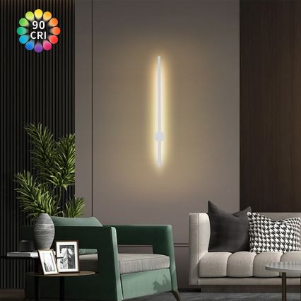 Brilagi - LED vonkajšie nástenné svietidlo AURA LED/12W/230V 3000K IP54 65 cm biela CRI 90