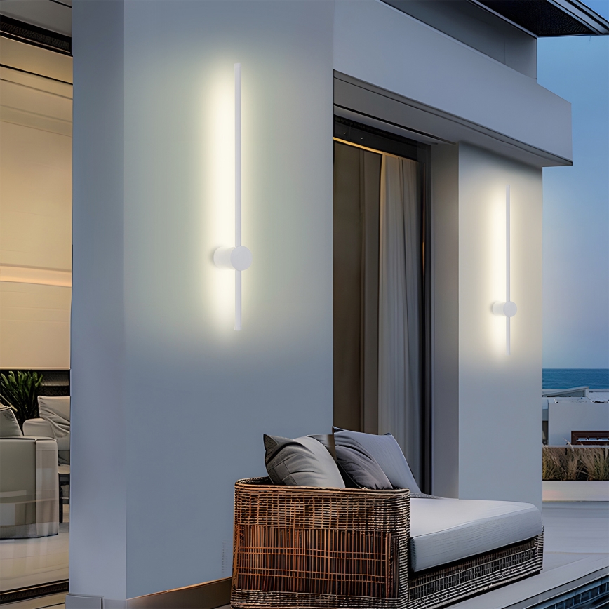 Brilagi - LED vonkajšie nástenné svietidlo AURA LED/12W/230V 3000K IP54 65 cm biela CRI 90