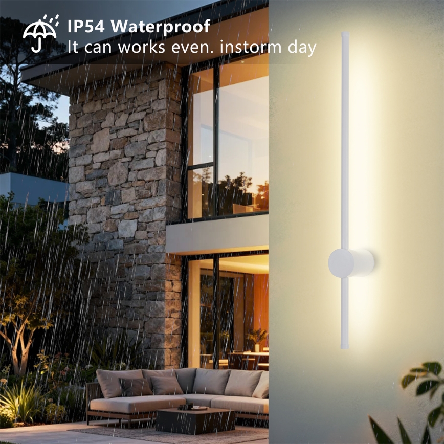 Brilagi - LED vonkajšie nástenné svietidlo AURA LED/12W/230V 3000K IP54 65 cm biela CRI 90