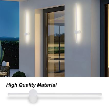Brilagi - LED vonkajšie nástenné svietidlo AURA LED/12W/230V 3000K IP54 65 cm biela CRI 90
