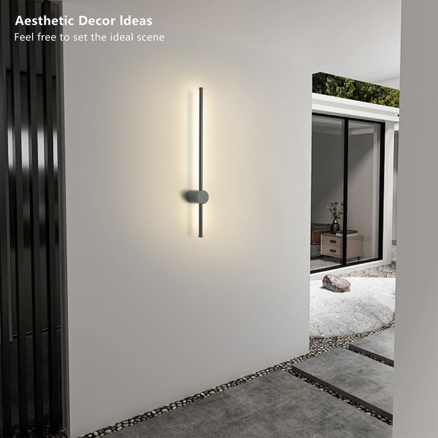 Brilagi - LED vonkajšie nástenné svietidlo AURA LED/12W/230V 3000K IP54 65 cm antracit CRI 90