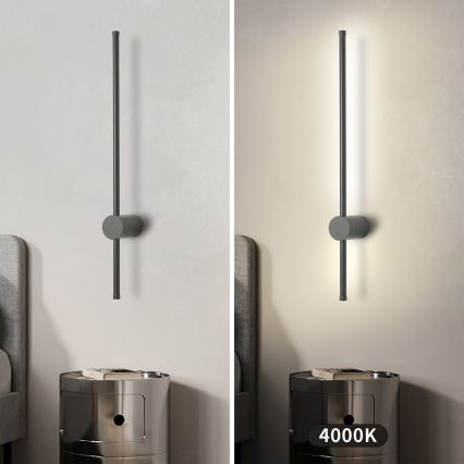 Brilagi - LED vonkajšie nástenné svietidlo AURA LED/12W/230V 4000K IP54 65 cm antracit