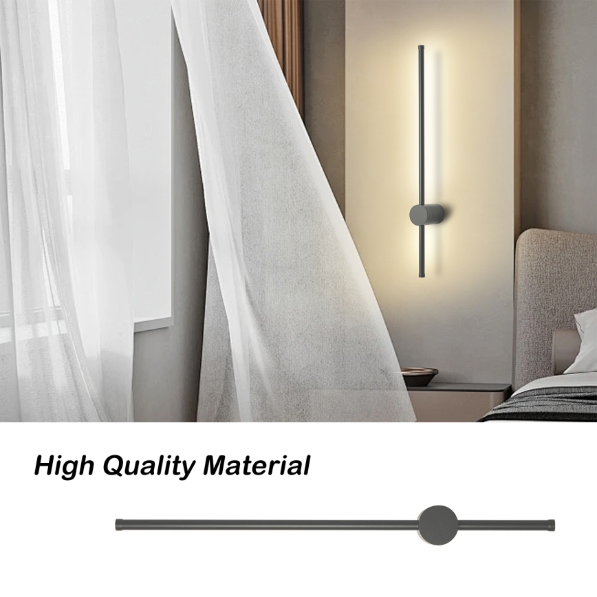 Brilagi - LED vonkajšie nástenné svietidlo AURA LED/12W/230V 4000K IP54 65 cm antracit
